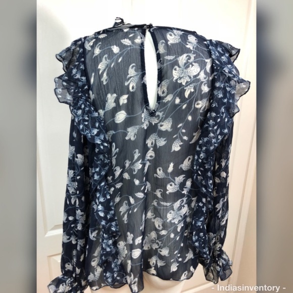 Lucky Brand Floral Print Ruffle Top - Picture 3 of 3